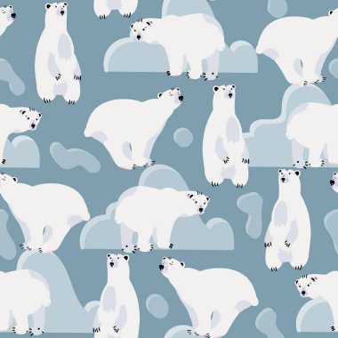 Şirin kutup ayısı seamless modeli.