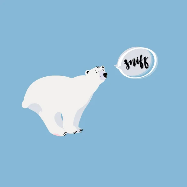 Χαριτωμένη πολική αρκούδα. — Διανυσματικό Αρχείο