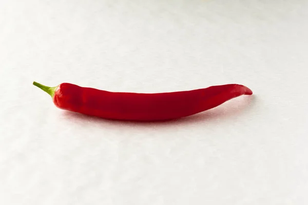 Piment Rouge Piment Cayenne Isolé Sur Fond Blanc Découpe — Photo