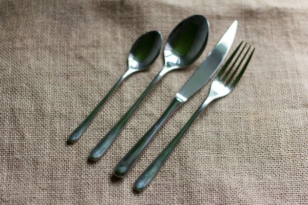 Cutlery One Person Matting — Stock Photo, Image