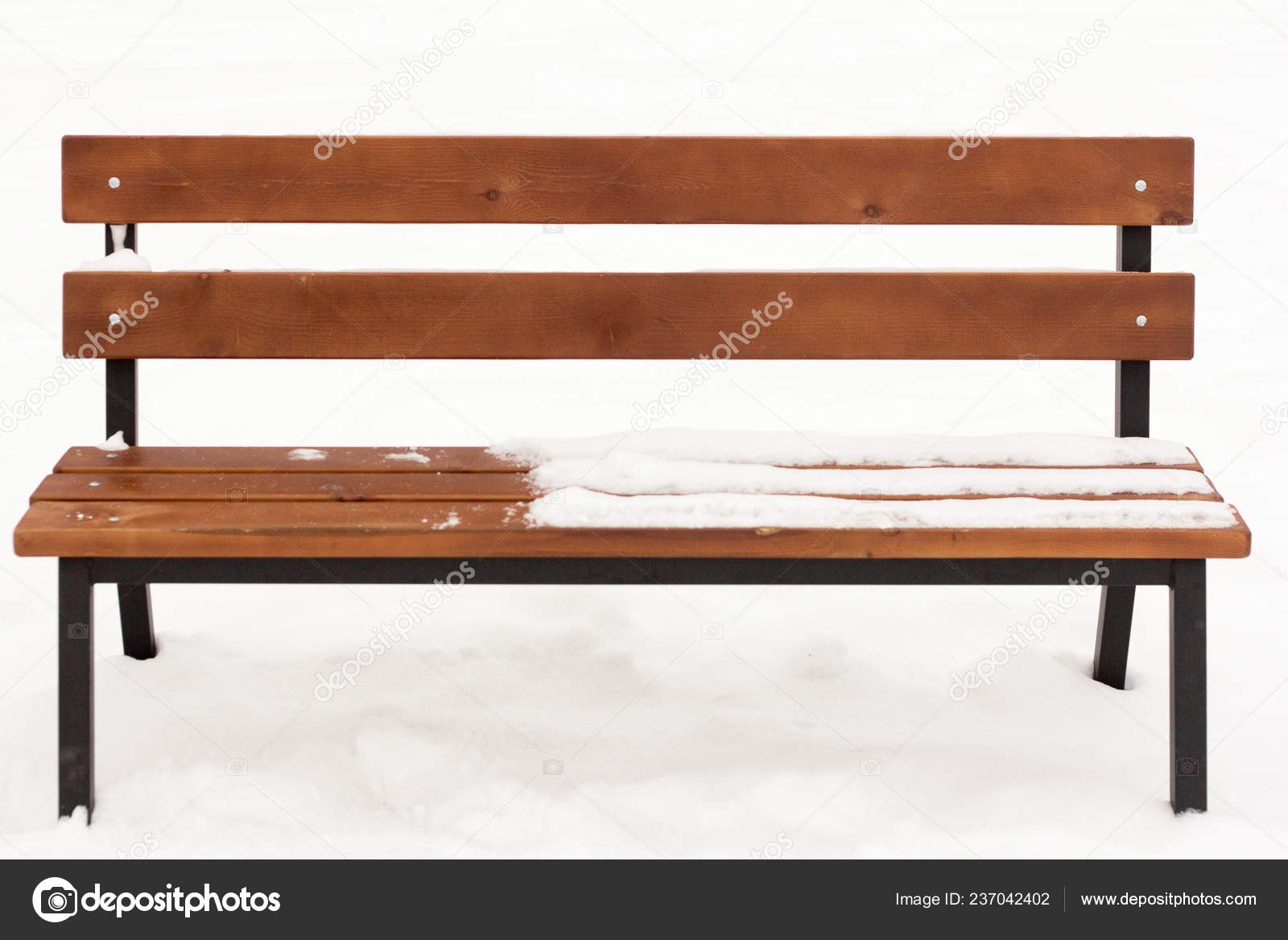 Wooden Bench Park Snow Stock Photo C Nikolaeva Lena1977 Yandex