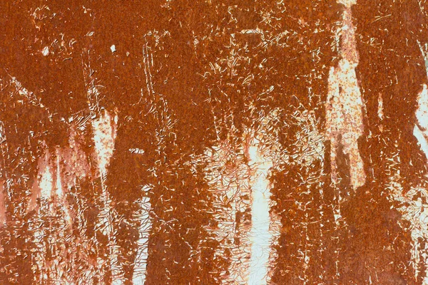 Rusty Sfondo Texture Metallica Vecchio Muro Metallo Arrugginito Con Residui — Foto Stock