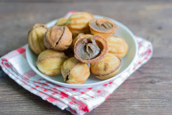 Deliziosi Biscotti Burro Fatti Casa Con Latte Condensato Bollito Uno — Foto Stock