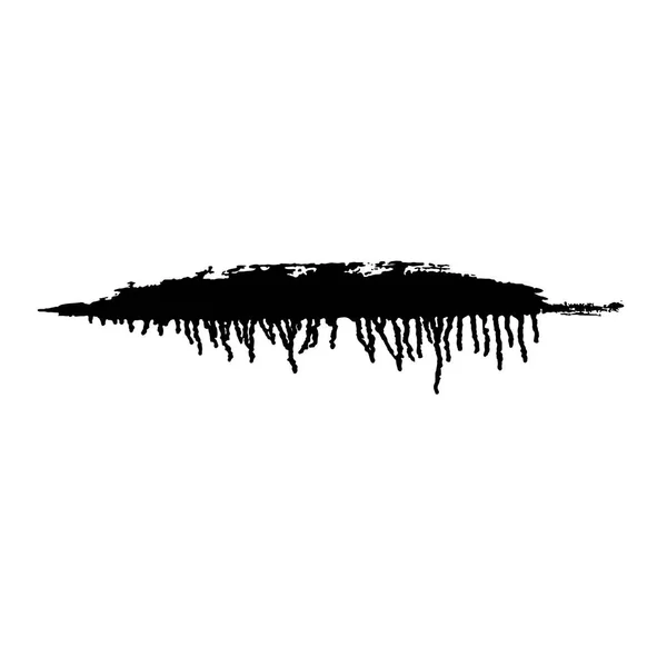 Peinture Noire Dégouline Illustration Vectorielle — Image vectorielle