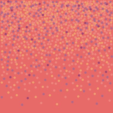 Konfeti düşen zemin. Yaşam mercan. Vektör çizim.