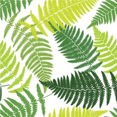 Fern tropikal seamless modeli. Vektör çizim