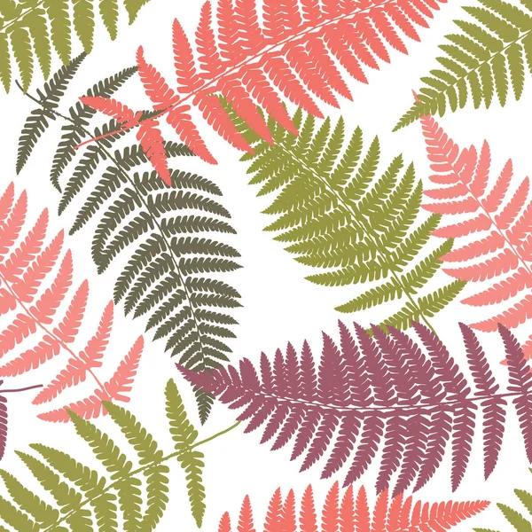 Fern Motif Tropical Sans Couture Illustration Vectorielle — Image vectorielle