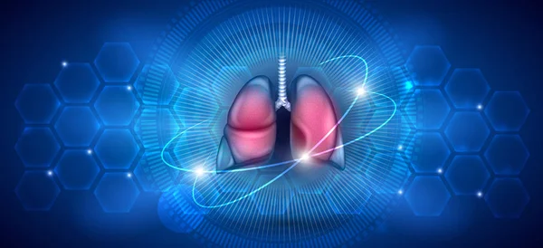 Fondo Anatomía Pulmonar Abstracta Concepto Tratamiento — Vector de stock