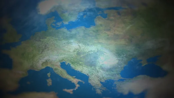 世界地図上の東ヨーロッパの眺め — ストック写真