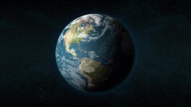 Planet Earth Avaruudesta Katsottuna Zoomattuna Keskittyen Minneapolisiin Minnesotaan Yhdysvaltoihin Tietokone — kuvapankkivideo