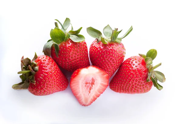 Close View Strawberry White Surface — Stock Photo, Image