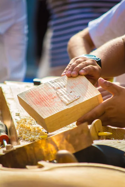 Çocuk açık fablab sınıflarında özel keman ve diğer müzik aletleri yapmak öğrenin. Marangoz makerfaire eğitimi.