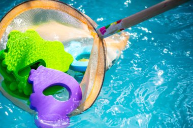 Çocuklar için eğitici su oyunu. Sayıları n harfleri ve hayvanların görüntüleri ve balıkçılık için bir ağ şeklinde Balık. Çocuklar için eğlenceli