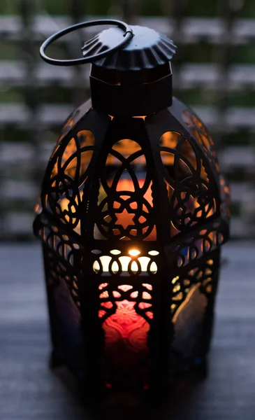 Linterna Vela Eid Enfoque Selectivo —  Fotos de Stock