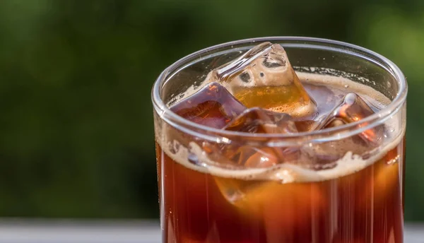 Iced Coffee Wooden Background — Stock Photo, Image