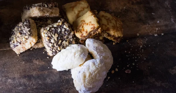 Eid Fitr Galletas Caseras Malasias Sobre Fondo Madera — Foto de Stock