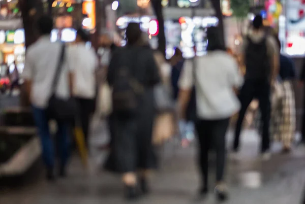 Suddig Bild Människor Som Gick Gatan Shibuya — Stockfoto
