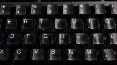 Modern klavye siyah, yakın çekim