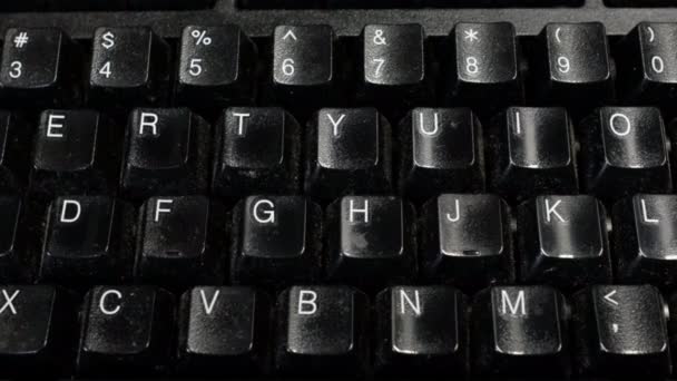 Clavier Moderne Noir Gros Plan — Video