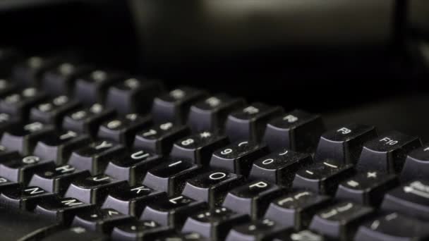 Schwarze Moderne Tastatur Nahaufnahme — Stockvideo