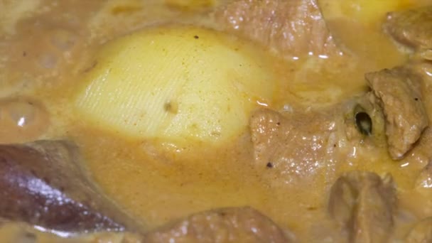 Domácí Vaření Hovězí Curry — Stock video