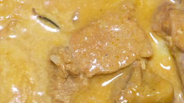 Hausgemachtes Rindfleisch Curry — Stockvideo