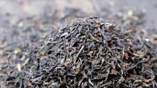 Ξηρό Τσάι Darjeeling Φύλλα — Αρχείο Βίντεο