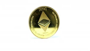 Ethereum para beyaz arka plan