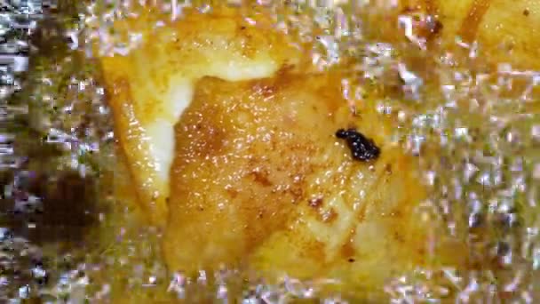Fritar Frango Delicioso Tigela — Vídeo de Stock