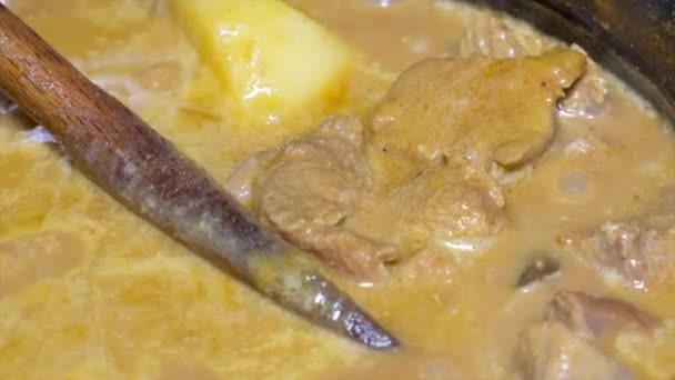 Cottura Fatta Casa Manzo Curry — Video Stock