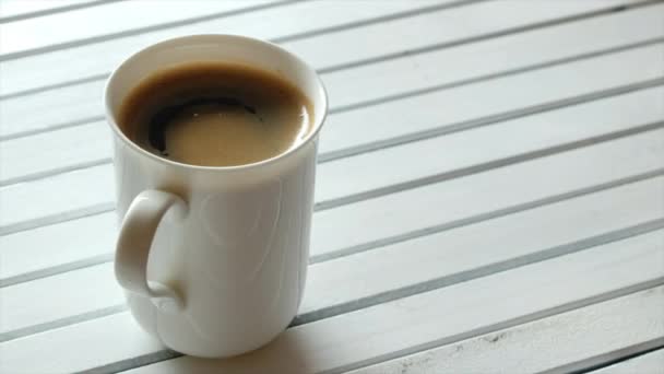 Чашка Вкусного Свежего Кофе — стоковое видео