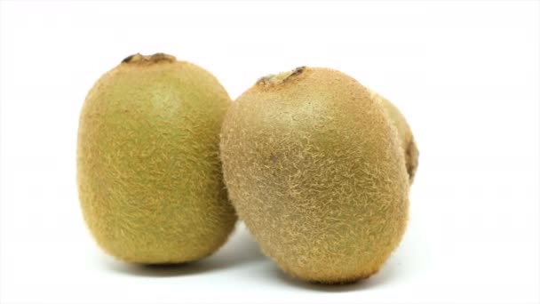 Fruta Kiwi Fresca Sobre Fondo Blanco — Vídeo de stock