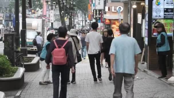 Tokyo Japan June 23Rd 2018 People Street Shibuya — Stock Video