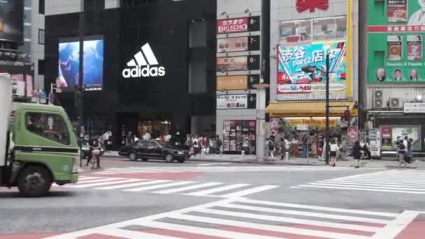 Tokyo Giappone Giugno 2018 Gente Strada Shibuya — Video Stock
