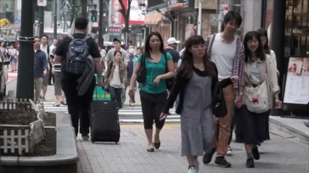 日本东京 2018年6月23日 涩谷街上的人们 — 图库视频影像
