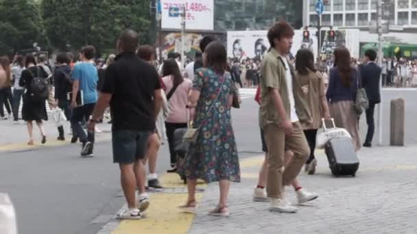 Tokio Japonia Czerwca 2018 Ludzie Ulicy Shibuya — Wideo stockowe