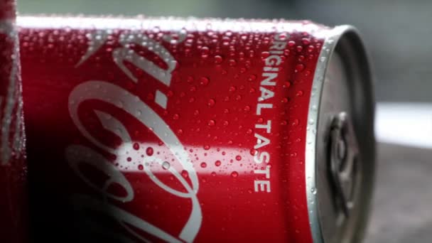 Coca Cola Italok Fából Készült Táblán — Stock videók