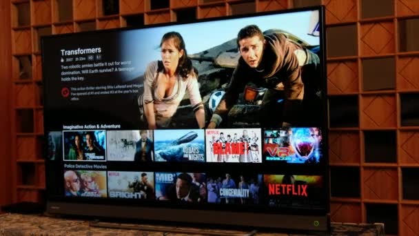 Kuala Lumpur Malajsie Netflix Netflix Inc Poskytovatelem Služeb Amerických Médií — Stock video