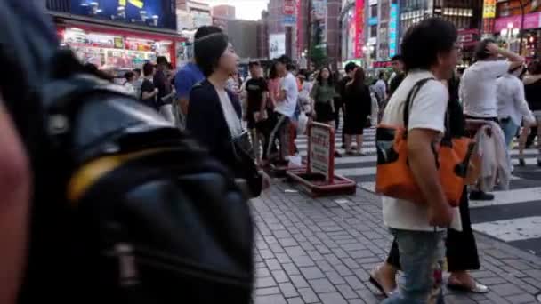 Tokyo Japonya Haziran 2018 Turistler Yerliler Için Kabukicho Shinjuku Karşıya — Stok video