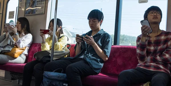 Tokyo Japan April 2018 Passagerare Det Japan Järnväg Drevet — Stockfoto