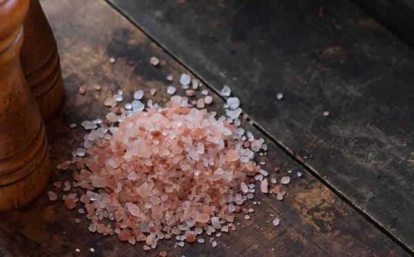 Himalaya Salt Träskiva Närbild — Stockfoto