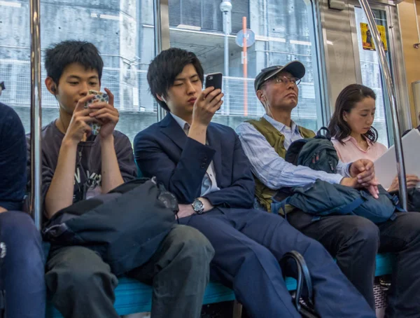 Tokyo Japan April 2018 Passagerare Det Japan Järnväg Drevet — Stockfoto