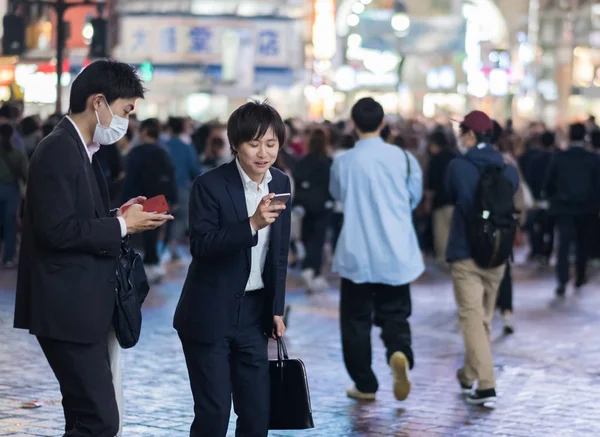 Pedestres Não Identificados Japoneses — Fotografia de Stock