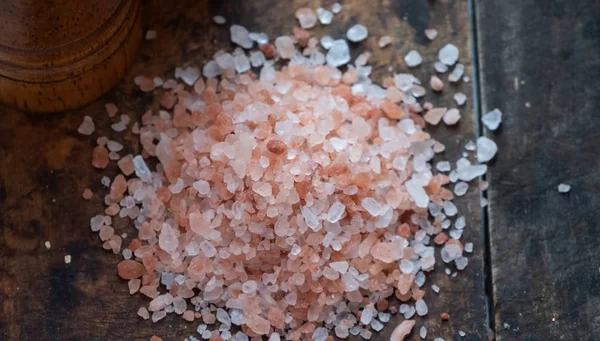 Himalaya Salt Träskiva Närbild — Stockfoto