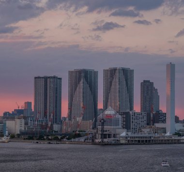 Tokyo cityscape batımında görünümünü manzarası
