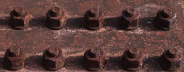 Rustik nolt ve eski bir metal köprü nut.