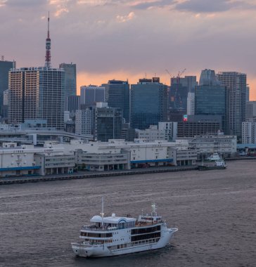 Tokyo cityscape batımında görünümünü manzarası
