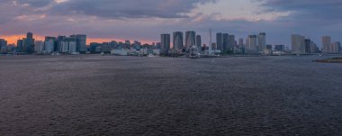 Tokyo cityscape batımında görünümünü manzarası