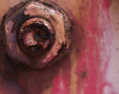 Rustik nolt ve eski bir metal köprü nut.