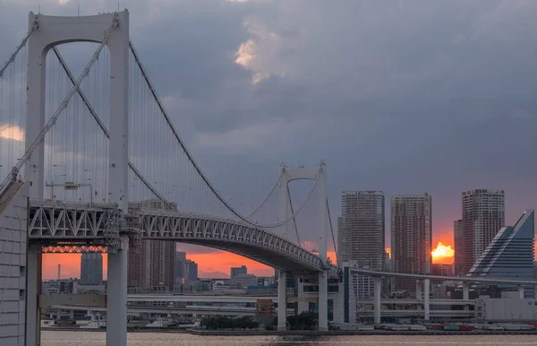 Vista Panorámica Del Paisaje Urbano Tokio Atardecer —  Fotos de Stock